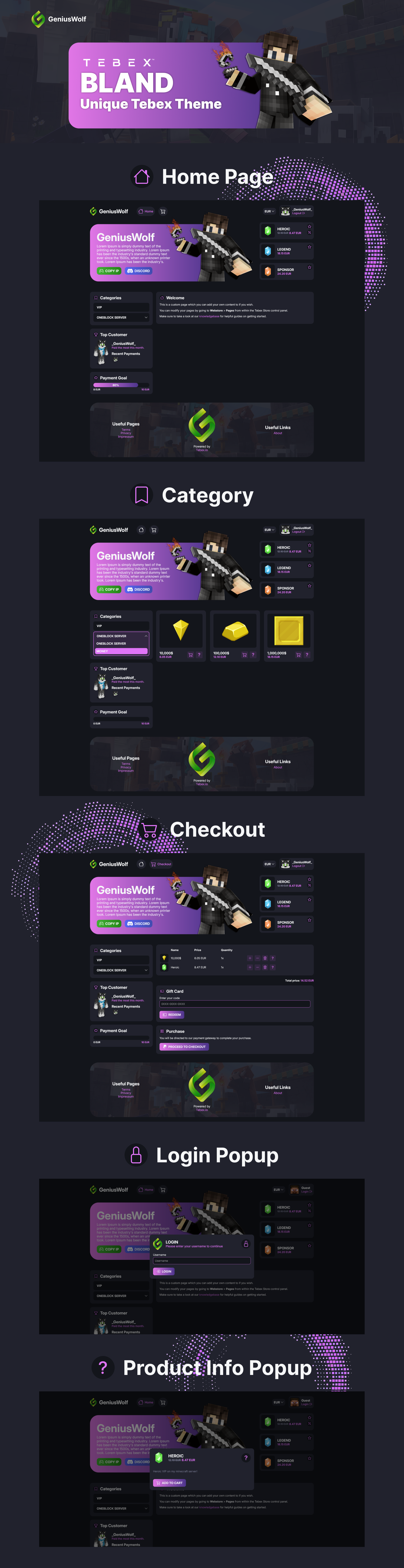 Bland | Unique Tebex Theme | BuiltByBit